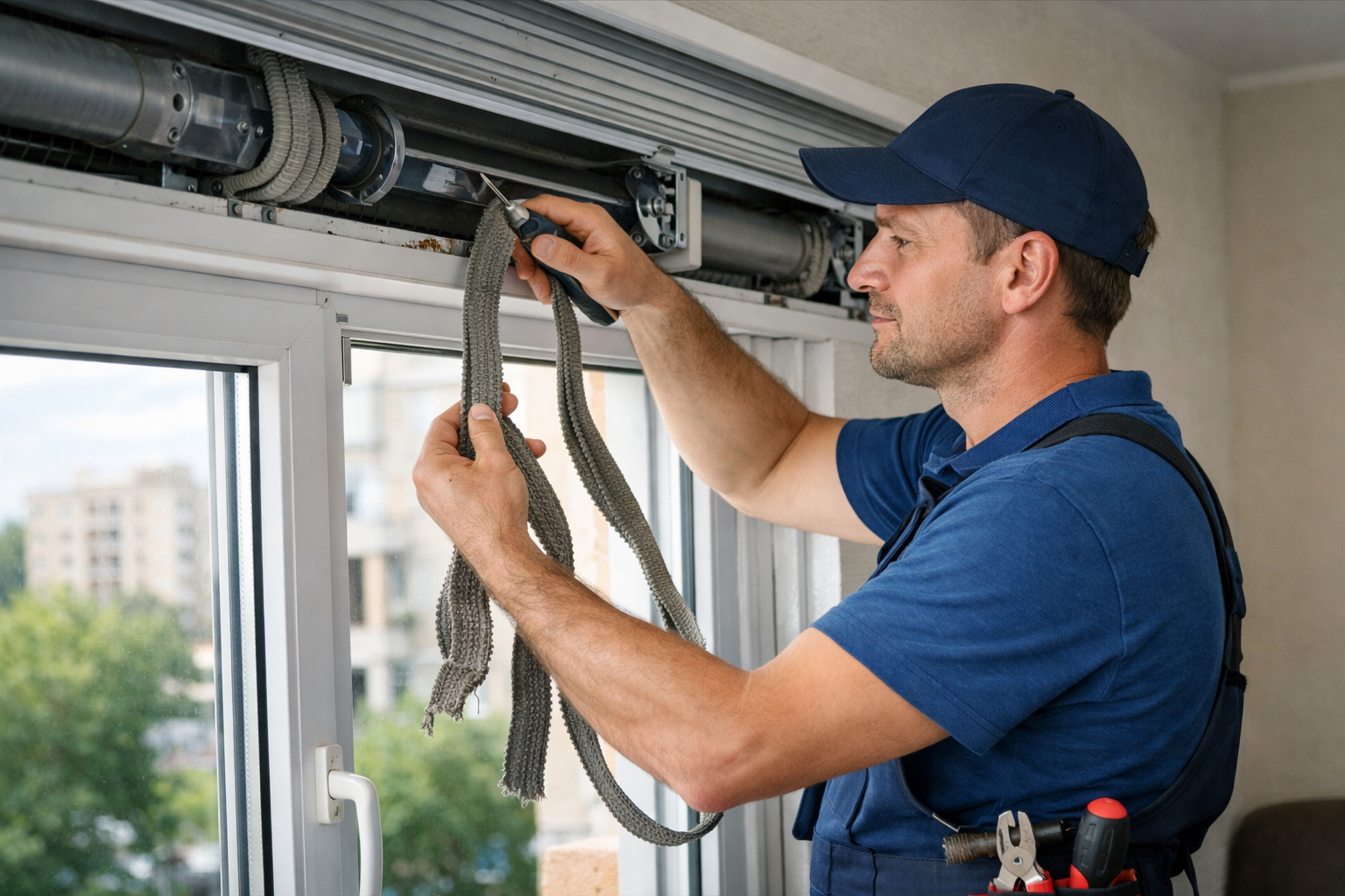 redőny javítás budapest szerelő munka közben